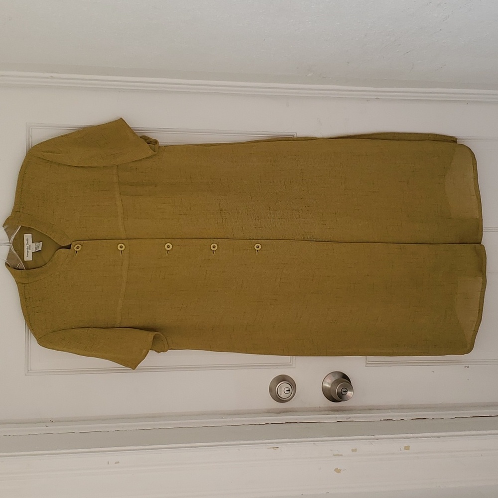 Amanda Smith Dresses 14 Green Shirt Dress Lightweight